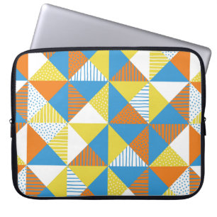 Geometrischer Hintergrund. Vintage Darstellung. Laptopschutzhülle