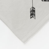 Geometrischer Hirschkopf mit Blume und überkreuzte Fleecedecke (Ecke)