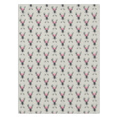 Geometrischer Hirschkopf mit Blume und überkreuzte Tischdecke (Vorderseite)