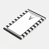 Geometrischer Hirschkopf mit Blumenkrone Post-it Klebezettel (angewinkelt)