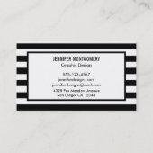 Geometrischer Hirschkopf mit Blumenkrone Visitenkarte (Rückseite)