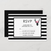 Geometrischer Hirschkopf mit UAWG RSVP Karte (Vorne/Hinten)