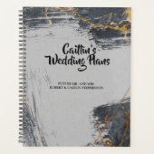 Geometrischer Hochzeitsplaner für Glitzer aus Marm Planer (Vorderseite)