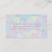 Geometrischer Holografischer Hintergrund | Beauty Visitenkarte (Rückseite)