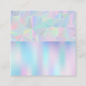Geometrischer Holografischer Hintergrund | Makeup- Quadratische Visitenkarte (Rückseite)
