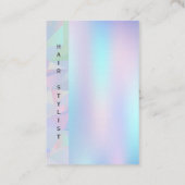 Geometrischer Holografischer Hintergrund | Vertika Visitenkarte (Rückseite)