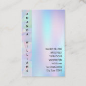 Geometrischer Holografischer Hintergrund | Vertika Visitenkarte (Vorderseite)