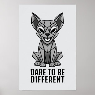Geometrischer Hund Poster