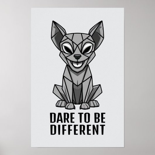 Geometrischer Hund Poster (Vorne)