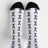 Geometrischer Hund Socken (Oben)