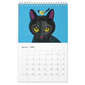 Geometrischer illustrierter Katzenkalender Kalender (Jan 2027)