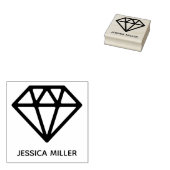 Geometrischer Individuelle Name Briefmarke aus Dia Gummistempel (Stempel)