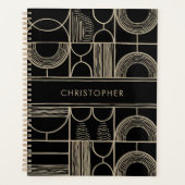 Geometrischer Individuelle Name für Schwarz und Go Planer (Vorderseite)