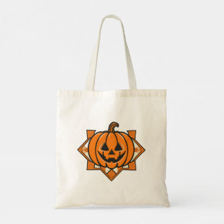 Geometrischer Jack‑O’‑Lantern Halloween Tragetasche