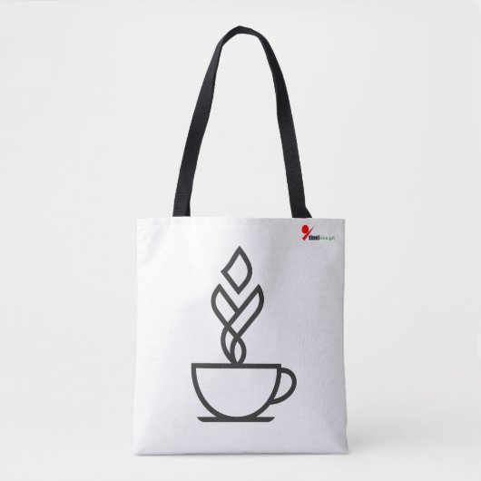 Geometrischer Kaffee-Dampfbecher – Minimalistisch Tasche (Vorderseite)