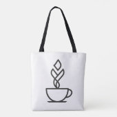 Geometrischer Kaffee-Dampfbecher – Minimalistisch Tasche (Rückseite)