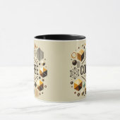 Geometrischer Kaffee Lover Modernes und stilvolles Tasse (Zentrum)