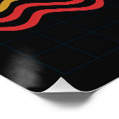 Geometrischer Kaktus in scharfen Farben Poster (Ecke)