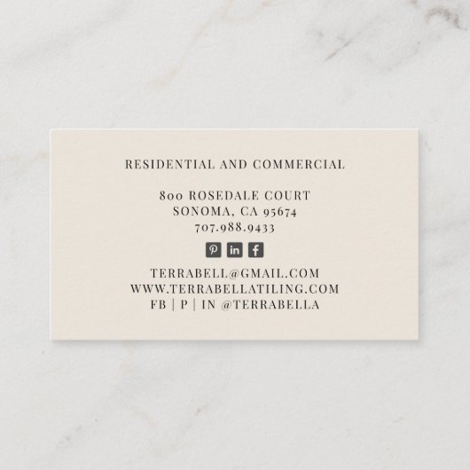 Geometrischer Kohlengraue Visitenkarte (Rückseite)