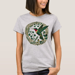 Geometrischer Kolibri-Filigran-Küchengarten T-Shirt