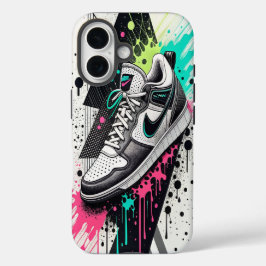 Geometrischer Kontrast. iPhone 16 Hülle