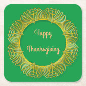 Geometrischer Kreis der Erntedank-Spitzen-Geometri Rechteckiger Pappuntersetzer (Vorderseite)