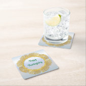 Geometrischer Kreis der Erntedank-Spitzen-Geometri Rechteckiger Pappuntersetzer (Vor Ort)