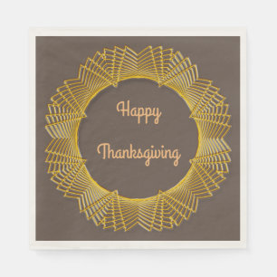 Geometrischer Kreis der Erntedank-Spitzen-Geometri Serviette
