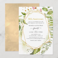 Geometrischer Kristall Goldene Hochzeit 50. Hochze