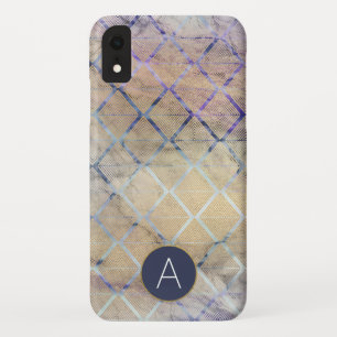 Geometrischer Kunst-Deko-lila und weißer Marmor Case-Mate iPhone Hülle