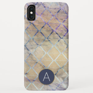 Geometrischer Kunst-Deko-lila und weißer Marmor Case-Mate iPhone Hülle