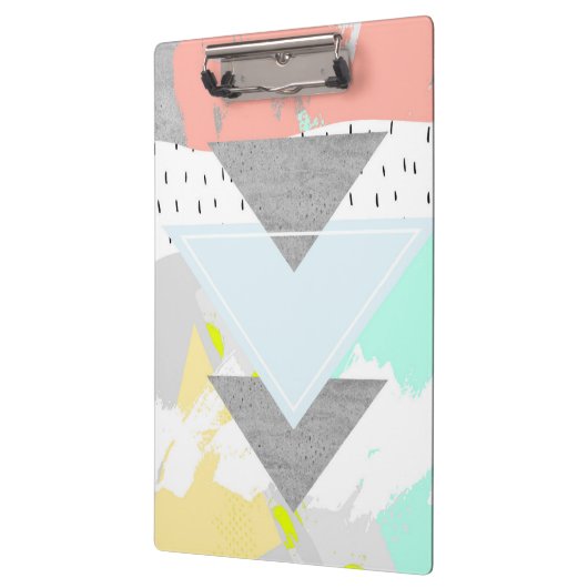 Geometrischer Kunst-Druck Klemmbrett (Links)