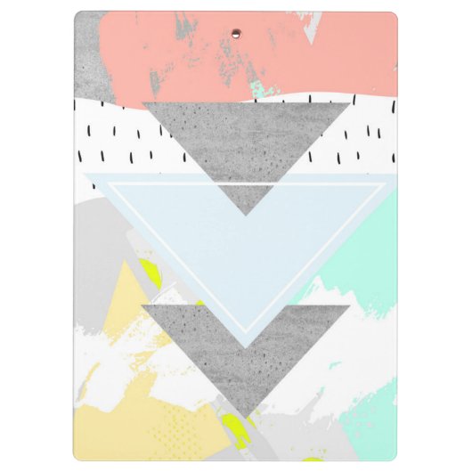 Geometrischer Kunst-Druck Klemmbrett (Rückseite)