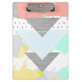 Geometrischer Kunst-Druck Klemmbrett (Vorderseite)