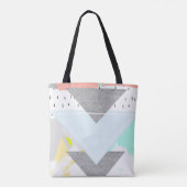 Geometrischer Kunst-Druck Tasche (Rückseite)