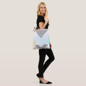 Geometrischer Kunst-Druck Tasche (Am Model)