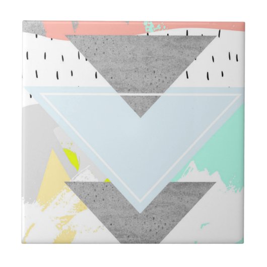 Geometrischer Kunstdruck Fliese (Vorderseite)