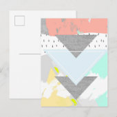 Geometrischer Kunstdruck Postkarte (Vorne/Hinten)