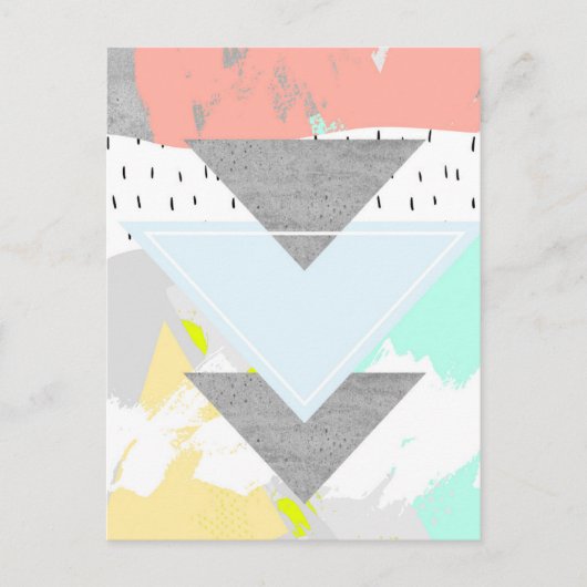 Geometrischer Kunstdruck Postkarte (Vorderseite)