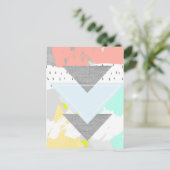 Geometrischer Kunstdruck Postkarte (Stehend Vorderseite)