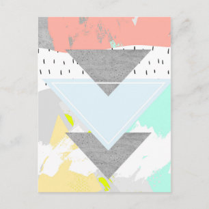 Geometrischer Kunstdruck Postkarte