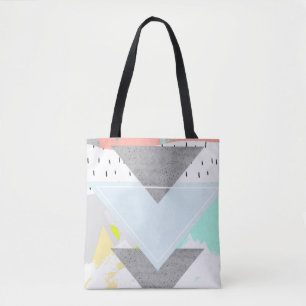 Geometrischer Kunstdruck Tasche