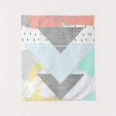 Geometrischer Kunstdruck Wandteppich (Vorderseite)