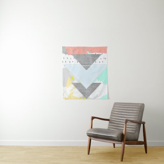 Geometrischer Kunstdruck Wandteppich (Beispiel)