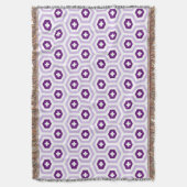 Geometrischer Lavendel-lila Hexagon u. Decke (Vorderseite Vertikal)