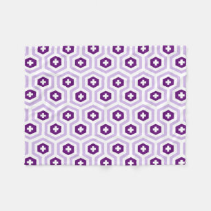Geometrischer Lavendel-lila Hexagon u. Fleecedecke