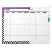 Geometrischer Leerkalender der 1980er Jahre Notizblock (Vorderseite)