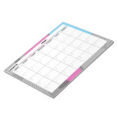 Geometrischer Leerlaufkalender der 1980er Jahre Notizblock (angewinkelt)