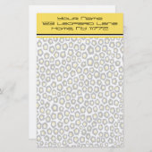 Geometrischer Leopard-persönliches Briefpapier (Vorne/Hinten)