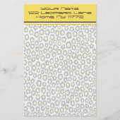 Geometrischer Leopard-persönliches Briefpapier (Vorderseite)